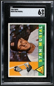1960 Topps Stan Musial SGC 6 EX-MT #250 High End Example Cardinals ~9922 - Bild 1 von 5