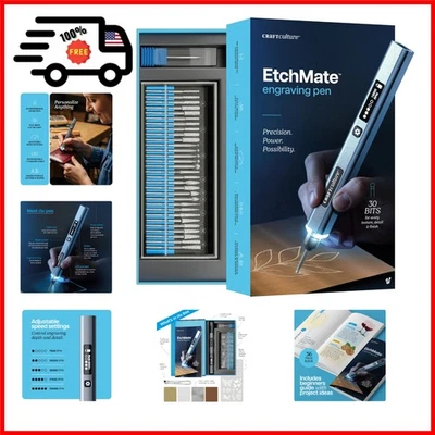 Bolígrafo de grabado EtchMate para metal, madera, vidrio, plástico y todos los materiales Foto 1 de 4