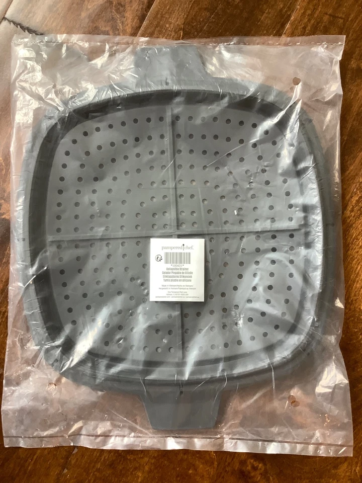 Colador colador de silicona plegable Pampered Chef nuevo #100431 Foto 1 de 3