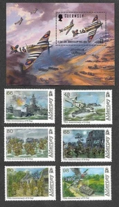 World War II D-Day Military  Anniversary mnh Aviation Ships Guernsey/Alderney - Picture 1 of 1