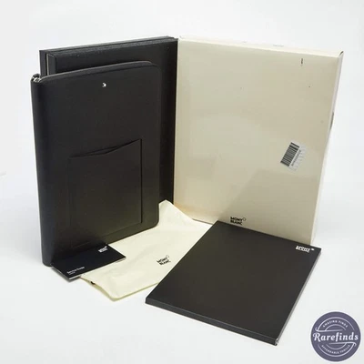 Montblanc Sartorial Notepad Holder 128520 Black Calfskin Leather A4 – New in Box Foto 1 de 4