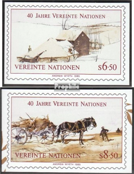 ONU-Viena 51B-52B como nuevo/MNH 1985 40 años U Foto 1 de 1
