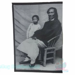 Matted 8"x6" Old Photograph Father and Son in ROC China before 1949s - Picture 1 of 3