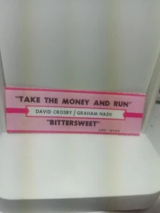 "Take the Money & Run" David Crosby Of Crosby Stills & Nash Jukebox Title Strip - Picture 1 of 1