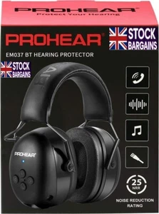 PROHEAR 037 Bluetooth Hearing Protector Ear Defenders Rechargeable Headset (E614 - Picture 1 of 14