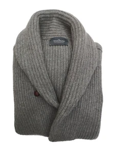 Suéter The Wardrobe: Mediano Medio Gris, Cárdigan Cuello Chal, Cachemira 4 Capas - Imagen 1 de 3