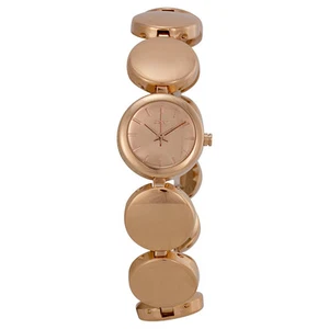 NEW DKNY POLISHED ROSE GOLD TONE,ROUND S/STEEL LINKS BRACELET WATCH NY8868 - Picture 1 of 5