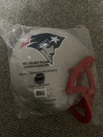 New England Patriots throw pillow shaped as a football helmet - Packaged Cover