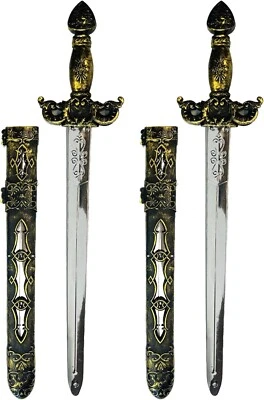 SOPHIE LTD 2 x Kids Officer Reusable Toy Sword Knight Warrior Fancy Dress Costume Accessory
