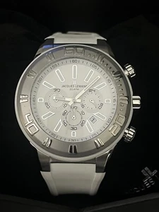 Jacques Lemans Watch 1-1820C with Original Box & Warranty Chronograph - Picture 1 of 6