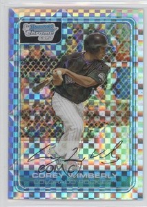 2006 Bowman Chrome X-Fractor Missing Serial Number Corey Wimberly Rookie RC