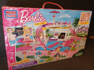 Mega Bloks Barbie Build n style Pool Party  mega construx  - Image 1 of 4
