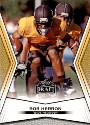 2014 Leaf Draft Gold Robert Herron Rookie Wyoming Cowboys #49 NCAA Parallel - Image 1 of 2