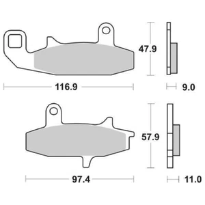MS-5C1F4DF228 PASTIGLIA FRENO ANT. SBS 626HS 90/91 DR RS (SP42A) 650 SUZUKI ES - Foto 1 di 1