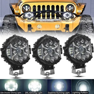 Vainas LED redondas de 7"" pulgadas barra de luz de trabajo conducción niebla faro camión todoterreno 4x4 - Imagen 1 de 18