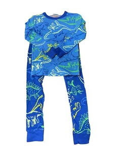 Boys' 2pc Dino Tight Fit Pajama Set - Cat & Jack Blue 8 - Picture 1 of 2