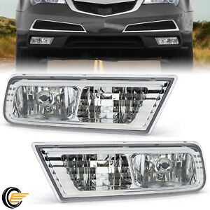 Fit 2010-2013 Acura MDX Pair 2 Piece Front Fog Driving Light Lamp Set LH RH