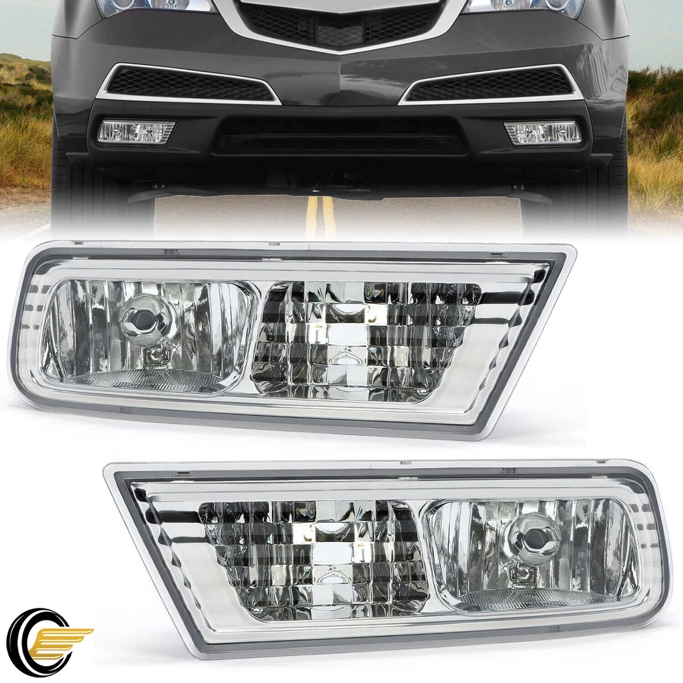 For Acura MDX 2010 2011 2012 2013 Front Fog Light Set Driver & Passenger Side - Image 1 of 4