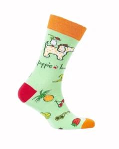 Puppie Love Dog Tropical Pup Youth Casual Socks NEW Fast Free Ship - Picture 1 of 5