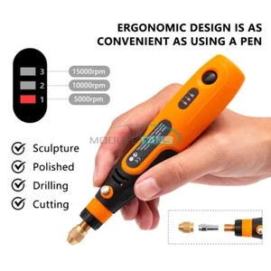 Cordless Electric Screwdriver Mini Grinder Machine Rotary USB Rechargeable Kit - Picture 1 of 16