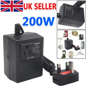 200W Step Down Power Voltage Converter Transformer 220V/240V to 110V/120V UK - Picture 1 of 9