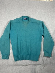 Vintage Woolrich Pullover Herren klein blau Wollmischung Rundhalsausschnitt Fischer - Bild 1 von 9
