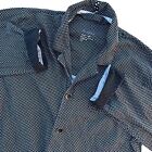 Robert Graham Men Sleepwear Medium Black Abstract Pajama Top Button Up Collar