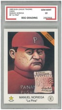 1989 Bush League Trading Cards MANUEL NORIEGA #8 "LA PINA" ~ BSG 10 Gem Mint