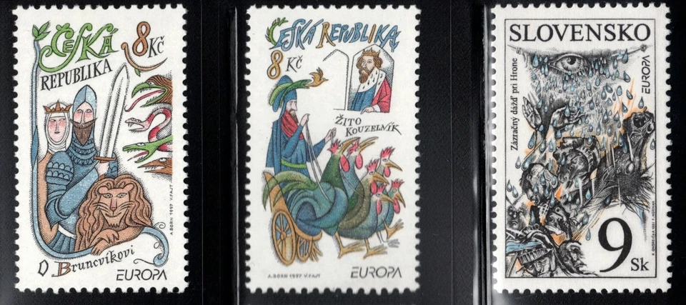 República Checa 1997 y Eslovaquia Europa CEPT Tales & Legends MNH Foto 1 de 1