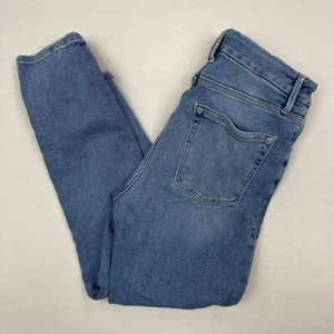 Good American Jeans Good Waist Crop Womens 29 Mid Rise Destroyed GWC941T Stretch - Picture 1 of 7