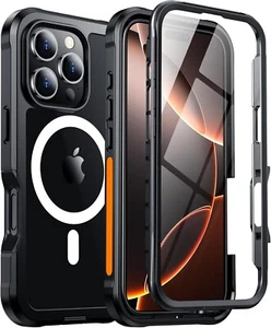 iPhone 16 Pro Max Case,[Built-in 9H Tempered Glass Screen Protector] Magsafe - Picture 1 of 6