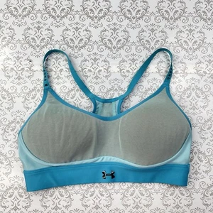 Under Armour HeatGear Sport Bra Fitted Blue Women's Size S Athletic - Picture 1 of 10