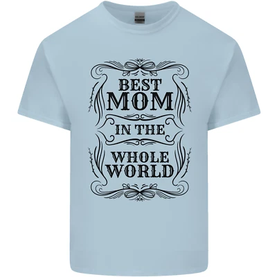 Mothers Day Best Mom in the World Kids T-Shirt Childrens - Image 1 of 4
