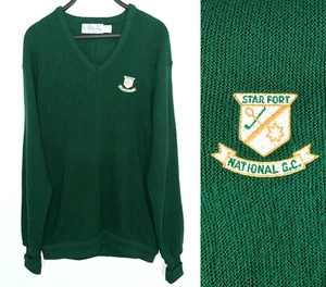 Vintage 70s STAR FORT NATIONAL (Fort Club) Golf Sweater Pickering Ninety Six SC - Picture 1 of 5