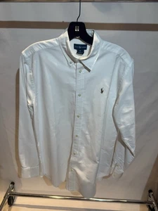 Ralph Lauren White Long Sleeve Button Down Shirt – Youth Size 20 - Picture 1 of 3
