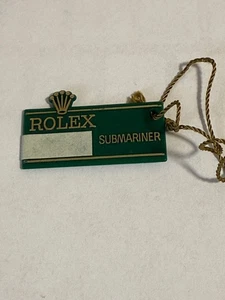 Original Vintage 1980's Rolex Submariner Big Crown Green Plastic Hang Tag (R50) - Bild 1 von 4