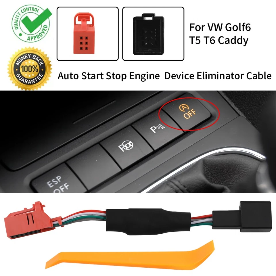 Per VW Golf 6 T5 T6 Caddy Auto Stop Start Cavo Motore Eliminatore Canceller Plug - Immagine 1 di 4