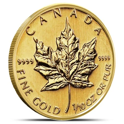 2009 1/10 oz Canadian Gold Maple Leaf Coin - Image 1 of 2