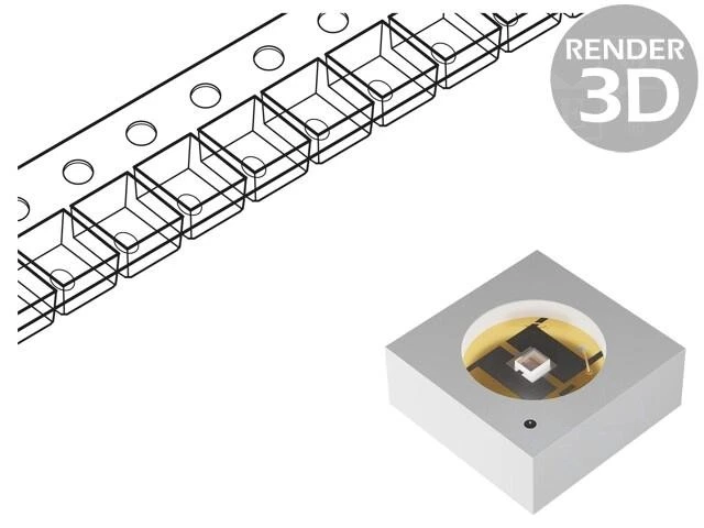 PB2D-UCLA-KB Leistungsdioden UV-B 3535 120° 20mA 200mW λd: 303-315nm ProLight Op - Bild 1 von 1