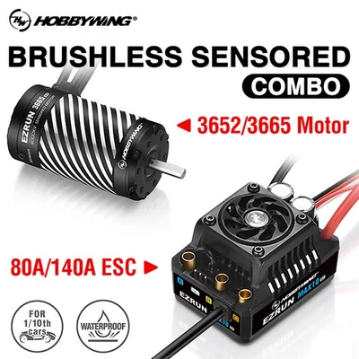 HobbyWing EZRUN G3 Brushless Motor & 80/140A ESC Power Combo für RC 1/10 Autos - Bild 1 von 4