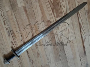 Espada medieval vikinga hecha a mano personalizada de acero al carbono con funda de cuero  - Imagen 1 de 2