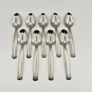Oneida Satin Rattan Teaspoon Stainless 9Pc Set USA - Picture 1 of 10