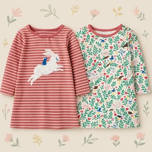 🌸 Vestito Coniglietto Reversibile e Floreale Baby Boden | Pasqua Primavera | 18-24 Mos /92 cm - Foto 1 di 11
