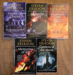 A TALE OF THE MALAZAN BOOK OF THE FALLEN By Steven Erikson PB Lot Of 5 Books - Picture 1 of 7