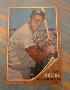 1962 Topps - Stan Musial #50 MK - HOF Poor - Ink, Scratches, Corners - Picture 1 of 11