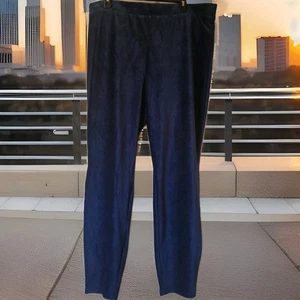 NWT LuLaRoe Skinny Fit Pants 2XL Leggings 2X Stretch Corduroy Blue New with Tags - Picture 1 of 15