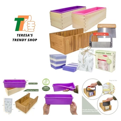 Complete 46oz Soap Making Kit - Silicone Molds & 50 Packaging Bags, Gift Ready! - Image 1 of 4