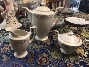 Johann Haviland Bavaria Rhineland Coffee Pot &lid  Sugar Bowl w/Lid & Creamer - Picture 1 of 14