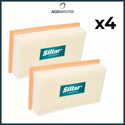 SILLAR 4 filtri piatti per Hilti VC 40-U, Karcher, DeWalt, FLEX, 6.904-367 6.904-208