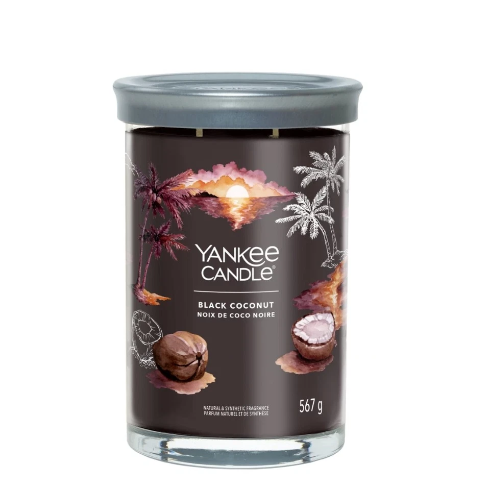 YANKEE CANDLE Bougie Jarre Grande TUMBLER NOIR COCO - Photo 1/1